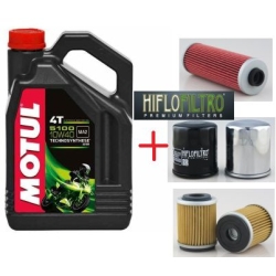 FILTR oleju HIFLOFILTRO + OLEJ MOTUL 5100 Ester 10W40 4 Litry olej motocyklowy silnikowy ORYGINALNY !!!